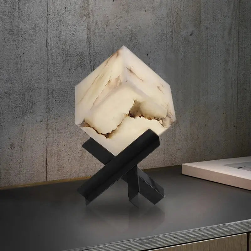 Marble Cube Table Lamp