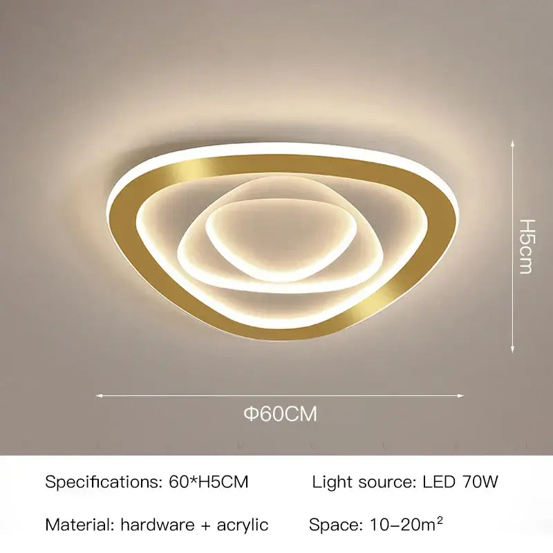 Gold Ironware LED Ceiling Chandelier