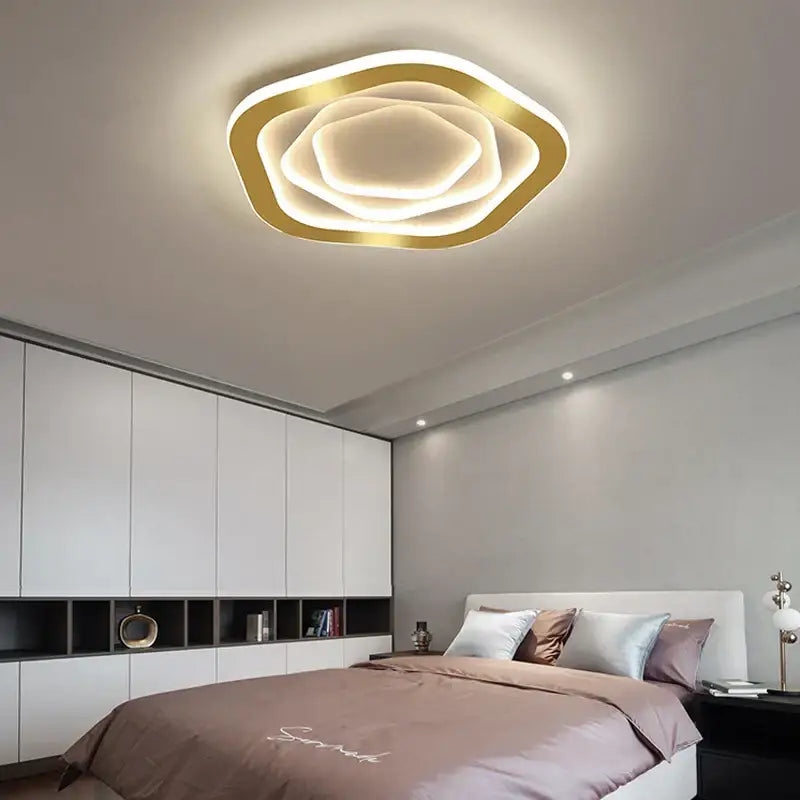Gold Ironware LED Ceiling Chandelier