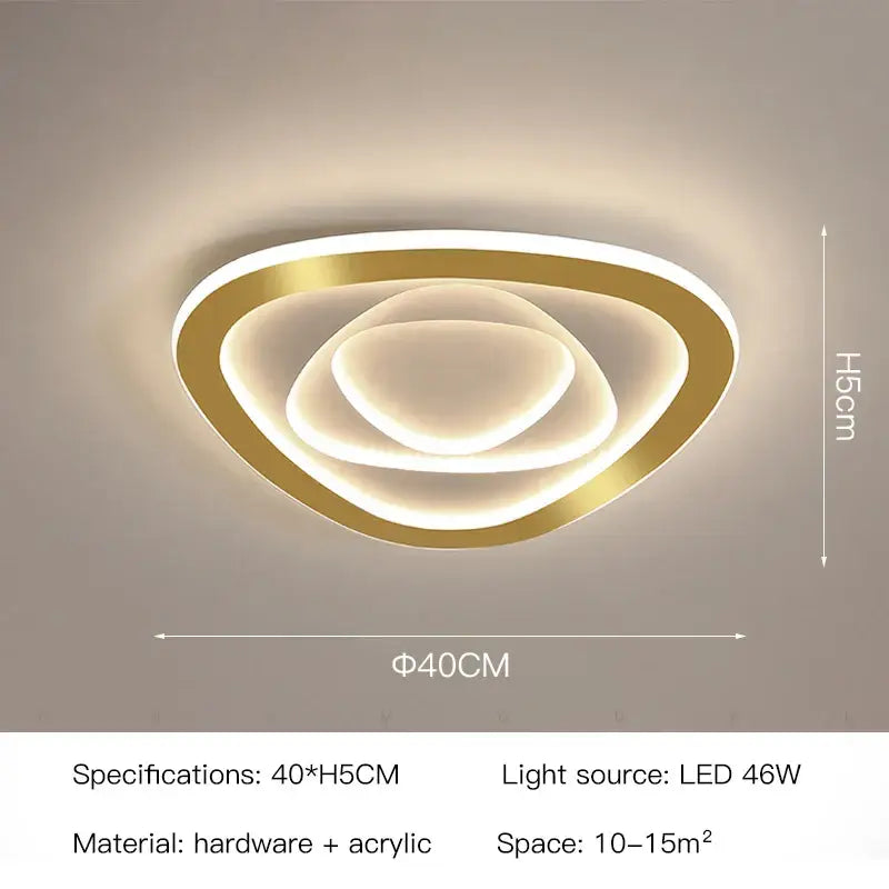 Gold Ironware LED Ceiling Chandelier