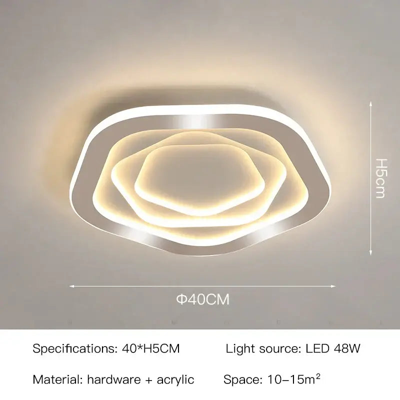 Gold Ironware LED Ceiling Chandelier