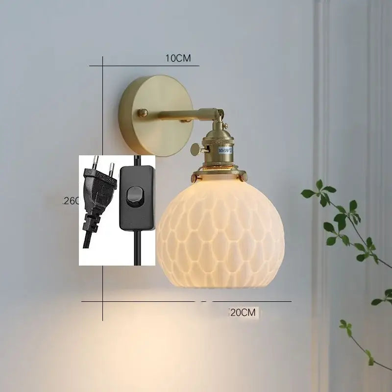 Brass Honeycomb Wall Sconce