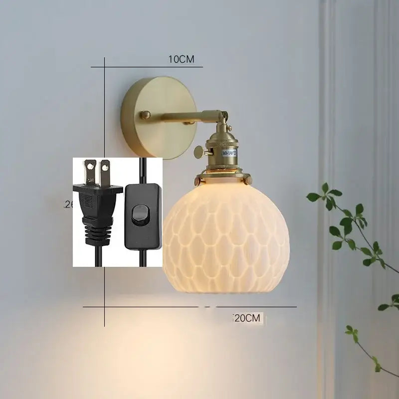 Brass Honeycomb Wall Sconce