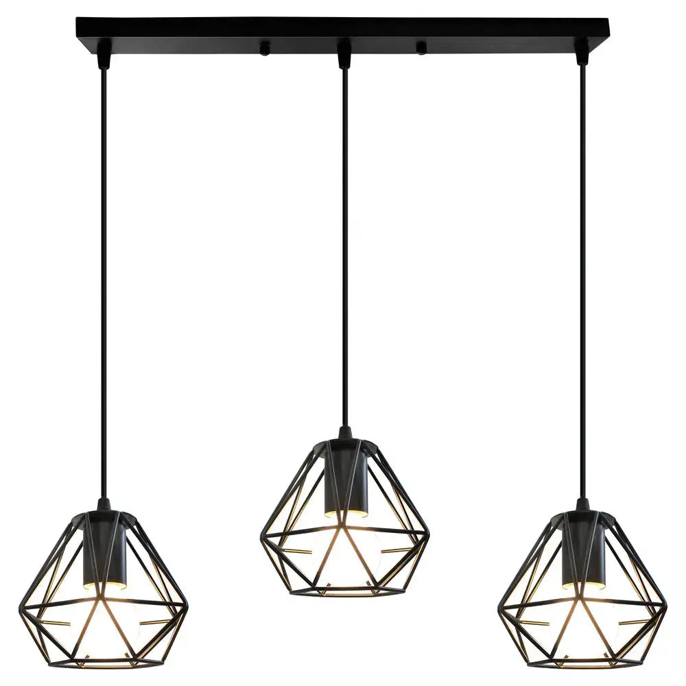 Black Cage Pendant Light Nordic Industrial Style
