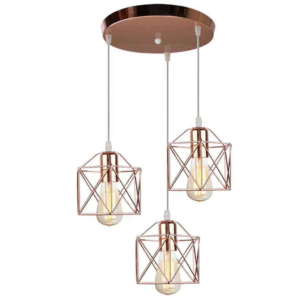 Black Cage Pendant Light Nordic Industrial Style