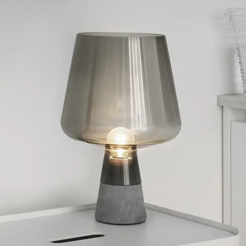 Smoked Glass Cement Lamp