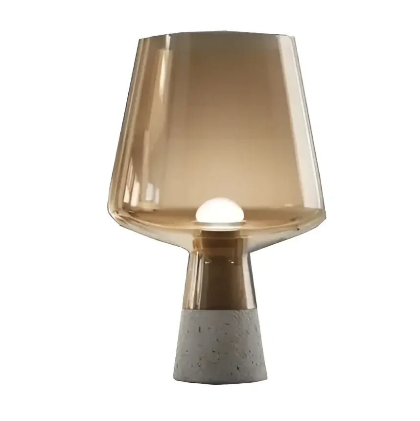 Smoked Glass Cement Lamp