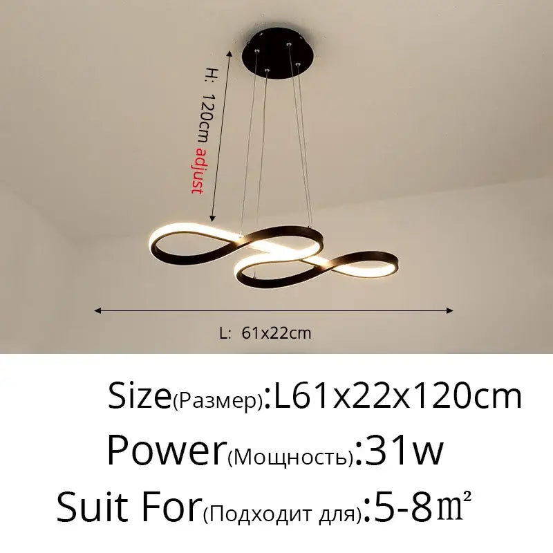 Gold Infinity LED Pendant