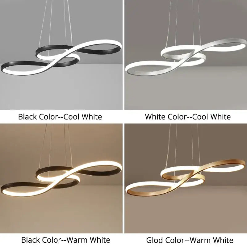 Gold Infinity LED Pendant