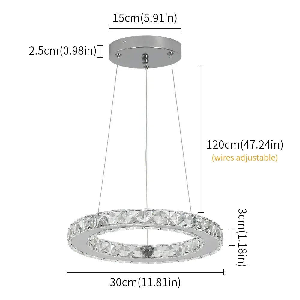 Crystal Ring LED Chandelier