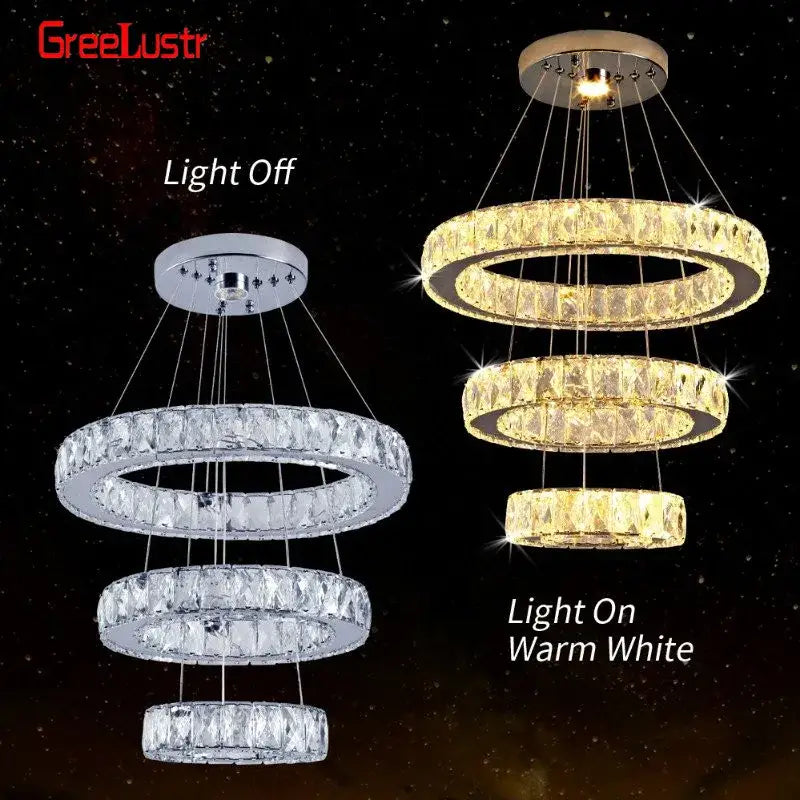 Crystal Ring LED Chandelier