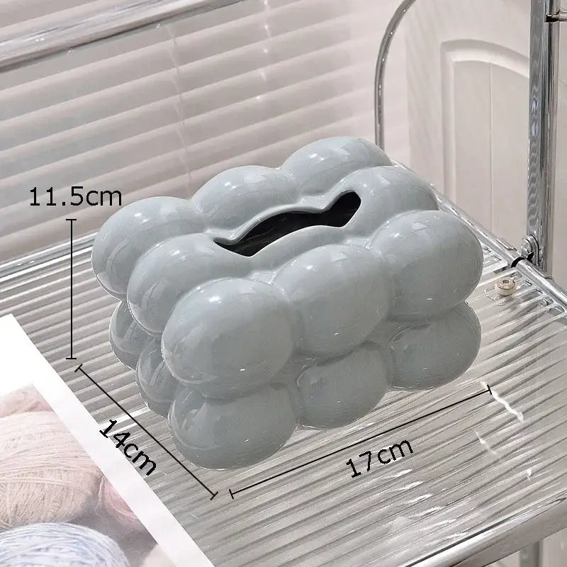Blue Ceramic Tissue Box