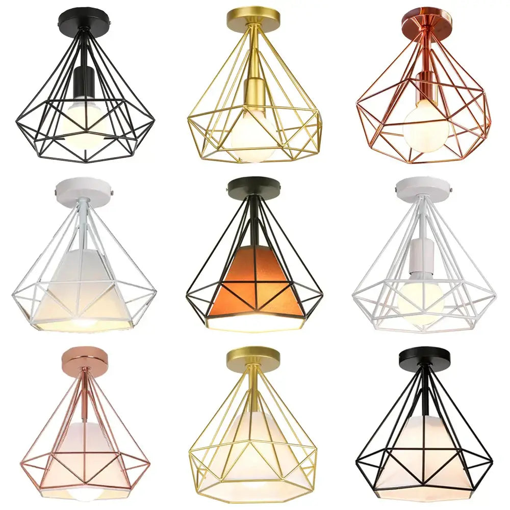Iron Cage Ceiling Lamp