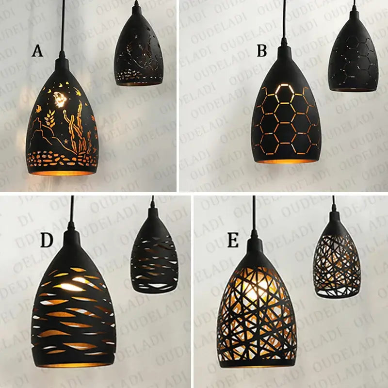 Iron Cage Pendant Light Dia14.5cm for Dining