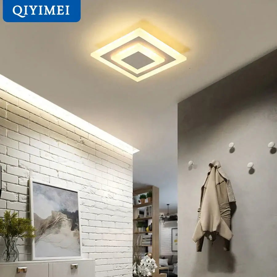 Black Geometric Square Ceiling Light