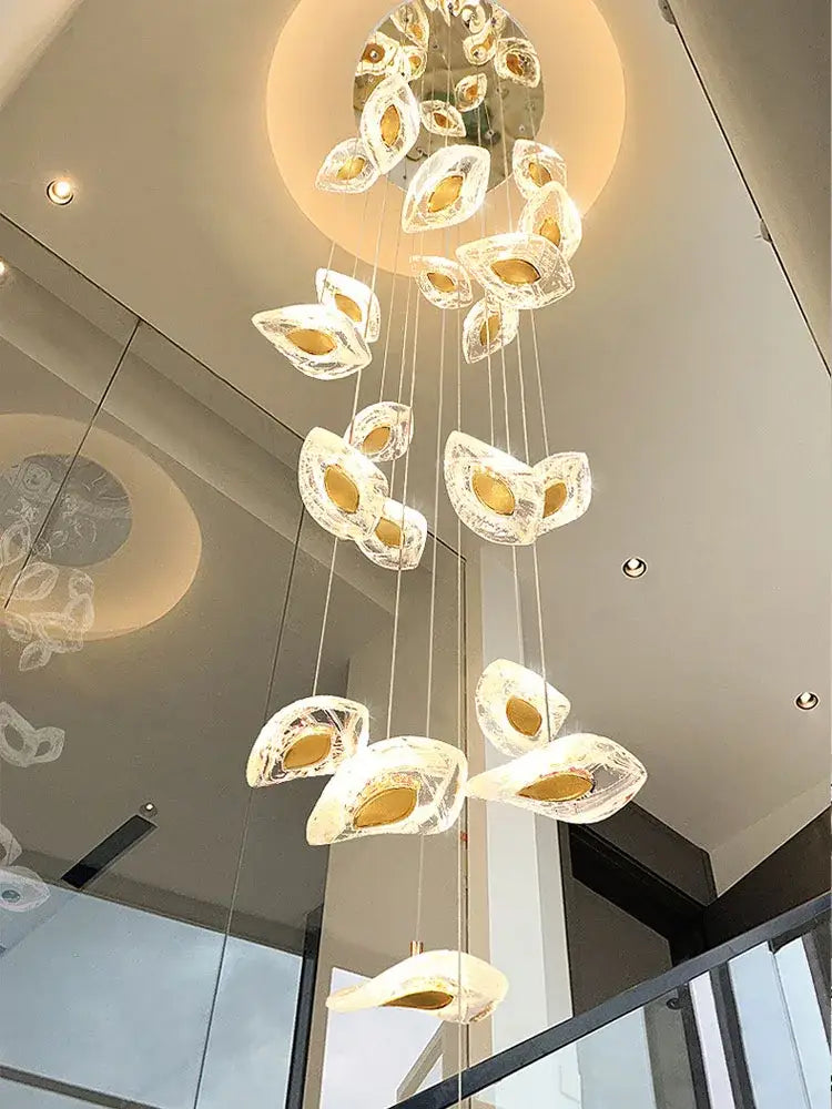 Crystal Glass Staircase Chandelier