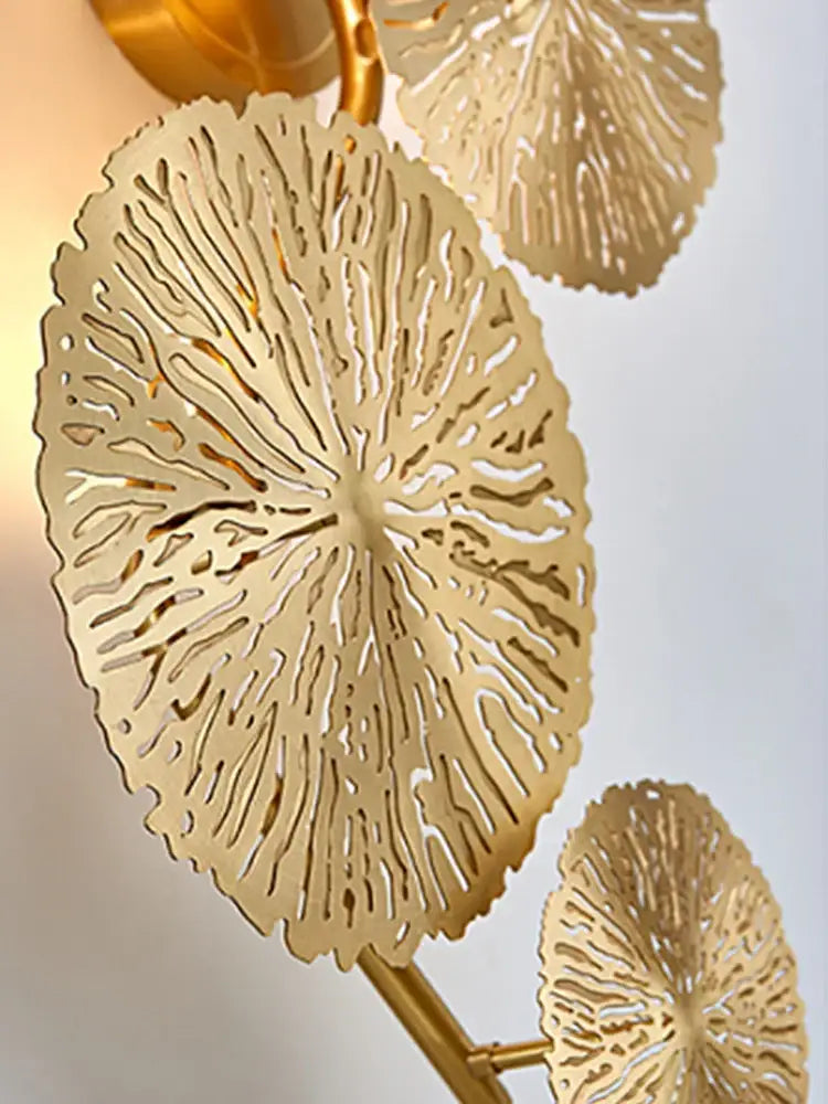 Gold Leaf Wall Sconce