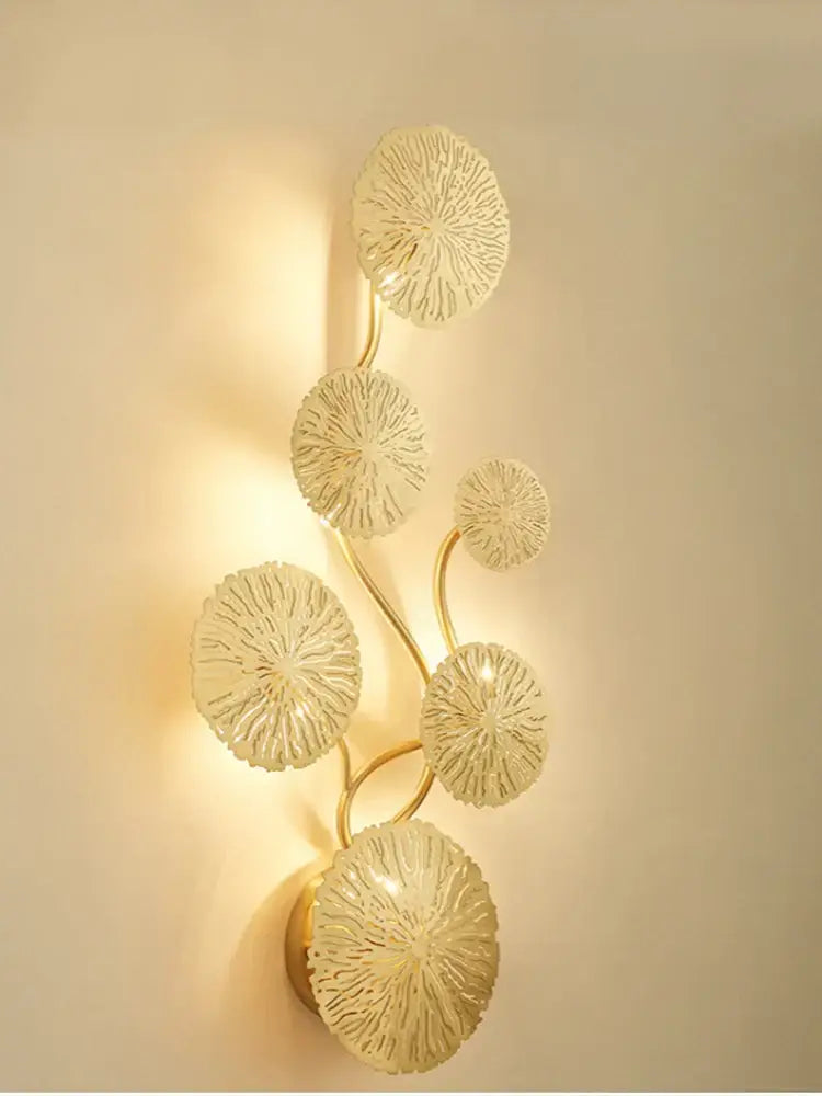 Gold Leaf Wall Sconce