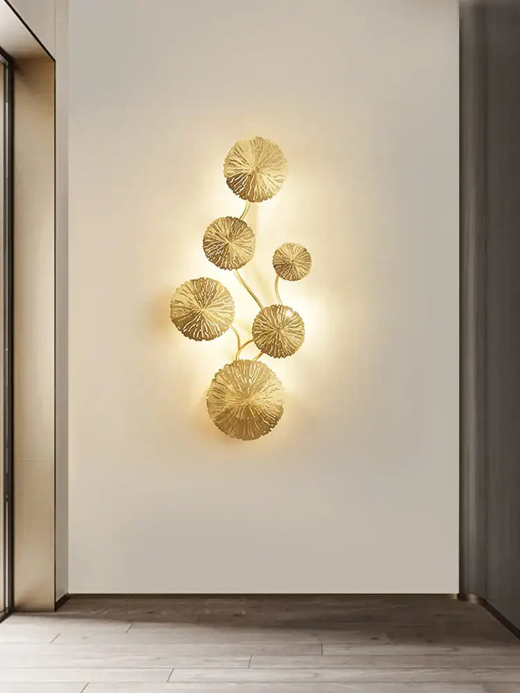 Gold Leaf Wall Sconce