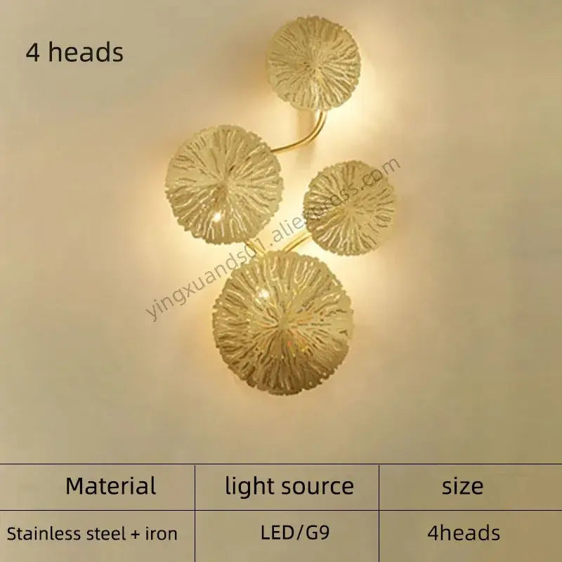 Gold Leaf Wall Sconce