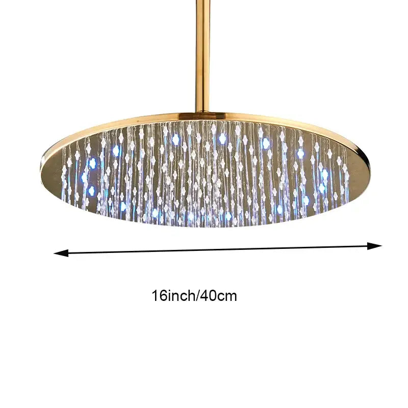 Gold Crystal Shower Head