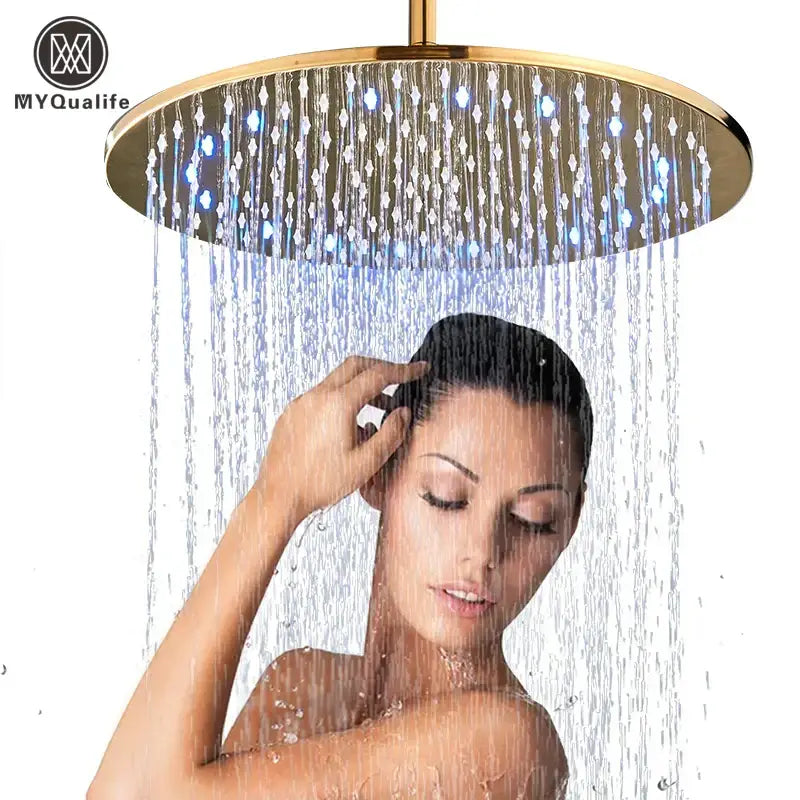 Gold Crystal Shower Head
