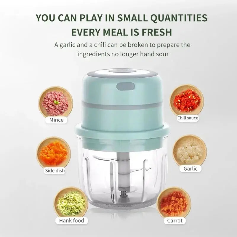 Blue Electric Food Chopper