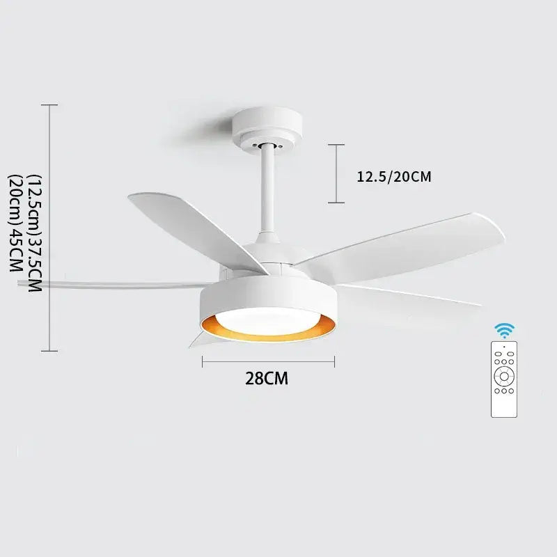 Wood 5-Blade Ceiling Fan