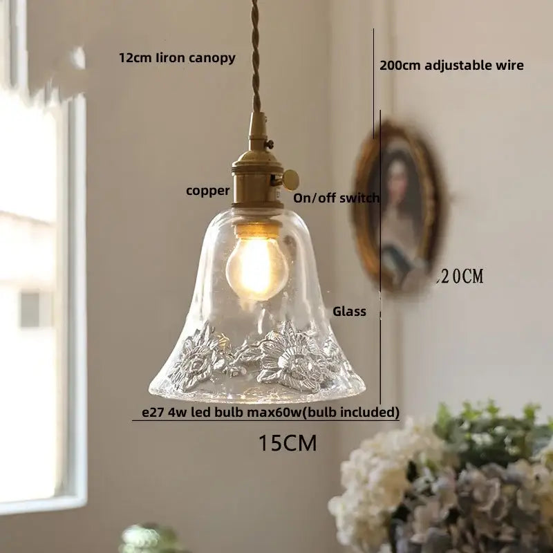 Teal Glass Pendant Light