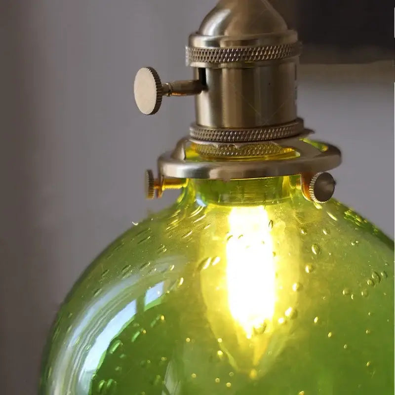 Teal Glass Pendant Light