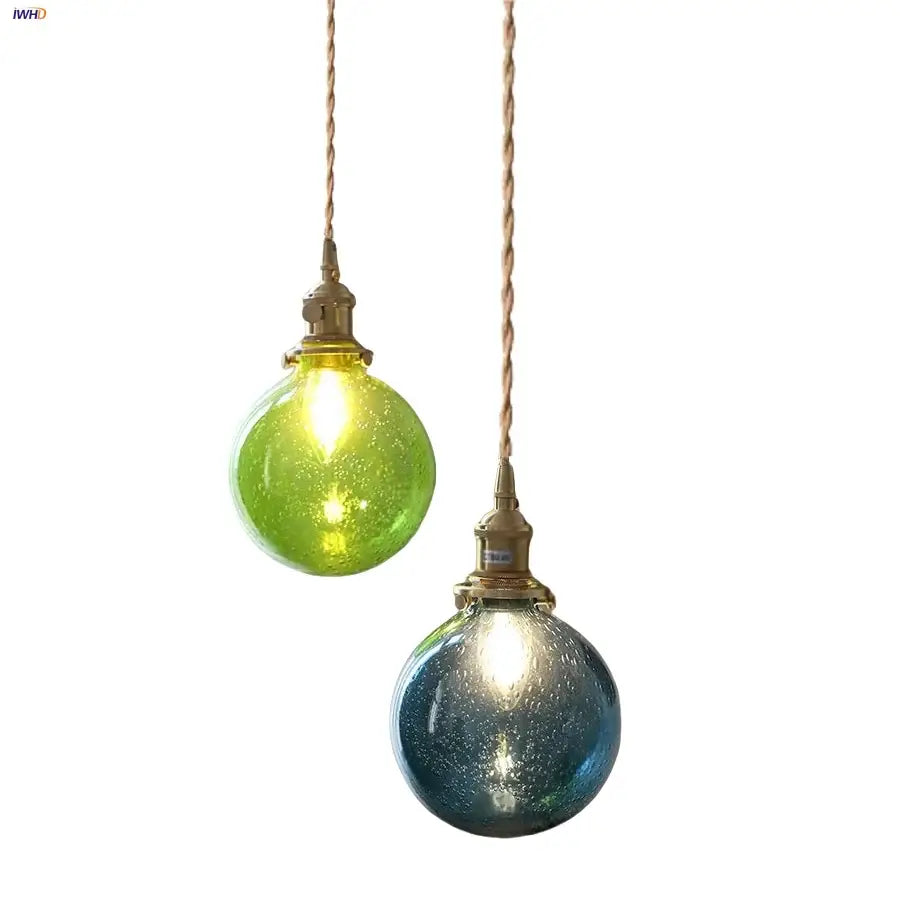 Blue Bubble Glass Pendant