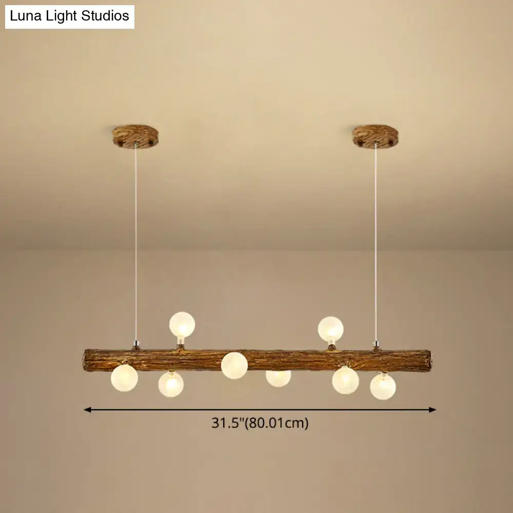 Brown Wood Island Pendant