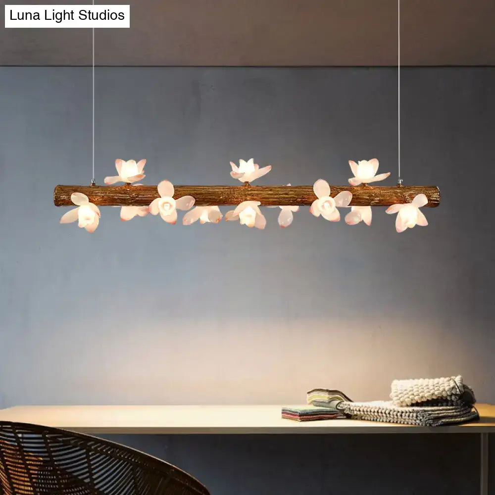 Brown Wood Island Pendant