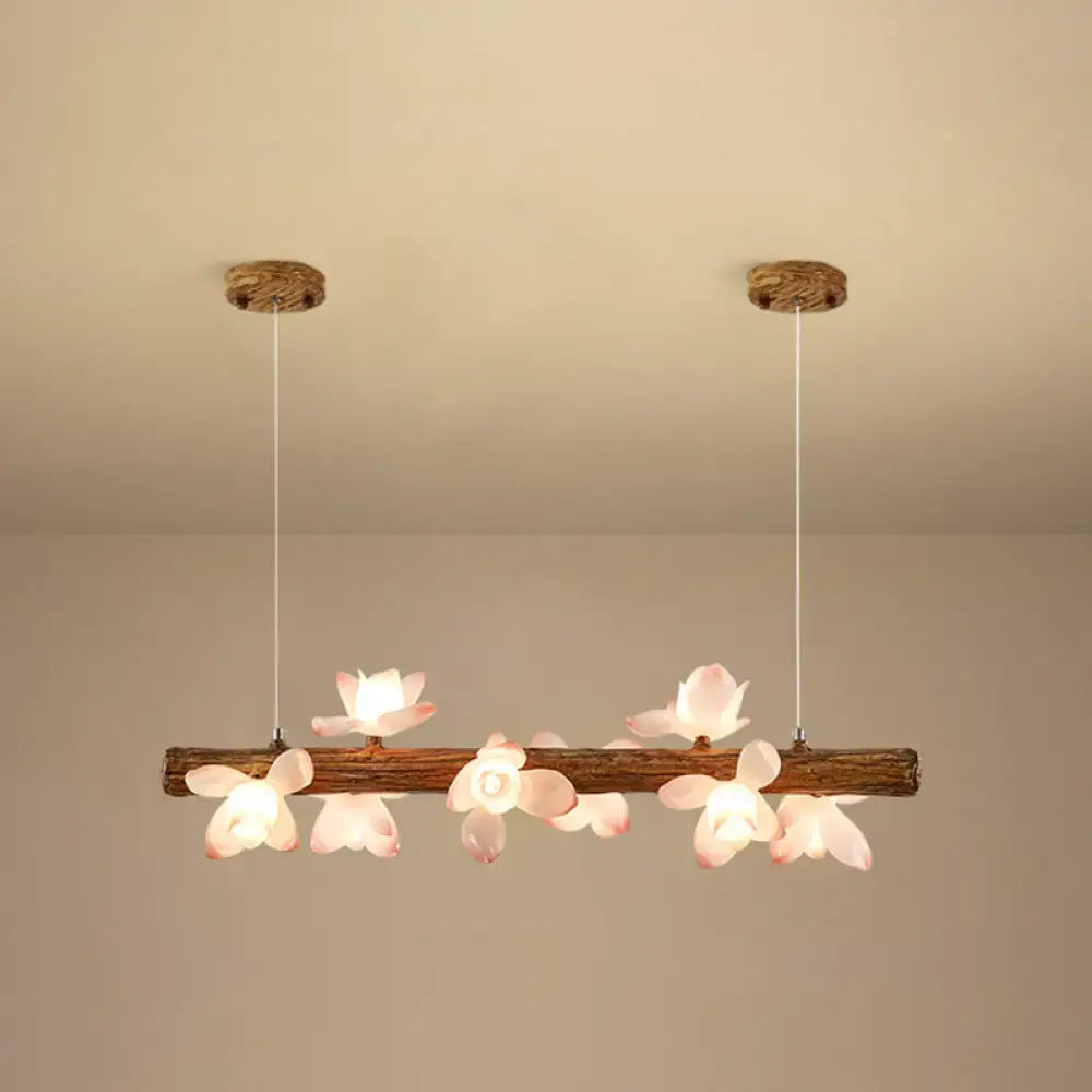 Brown Wood Island Pendant