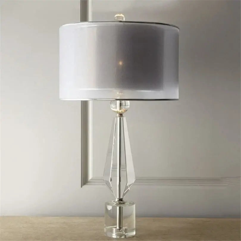 Gray Crystal Table Lamp