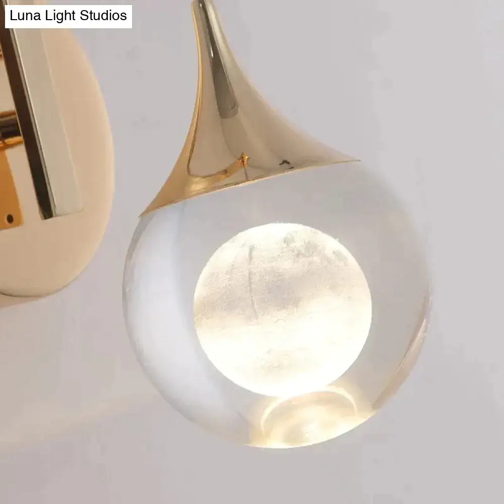 Gold Crystal Bubble Hallway Wall Lamp