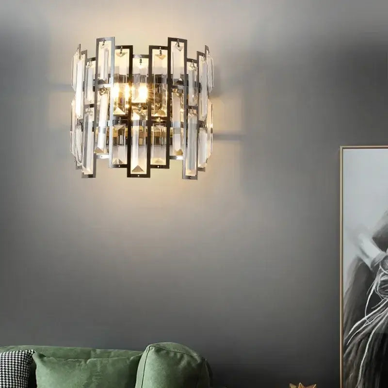 Black Crystal LED Lamp