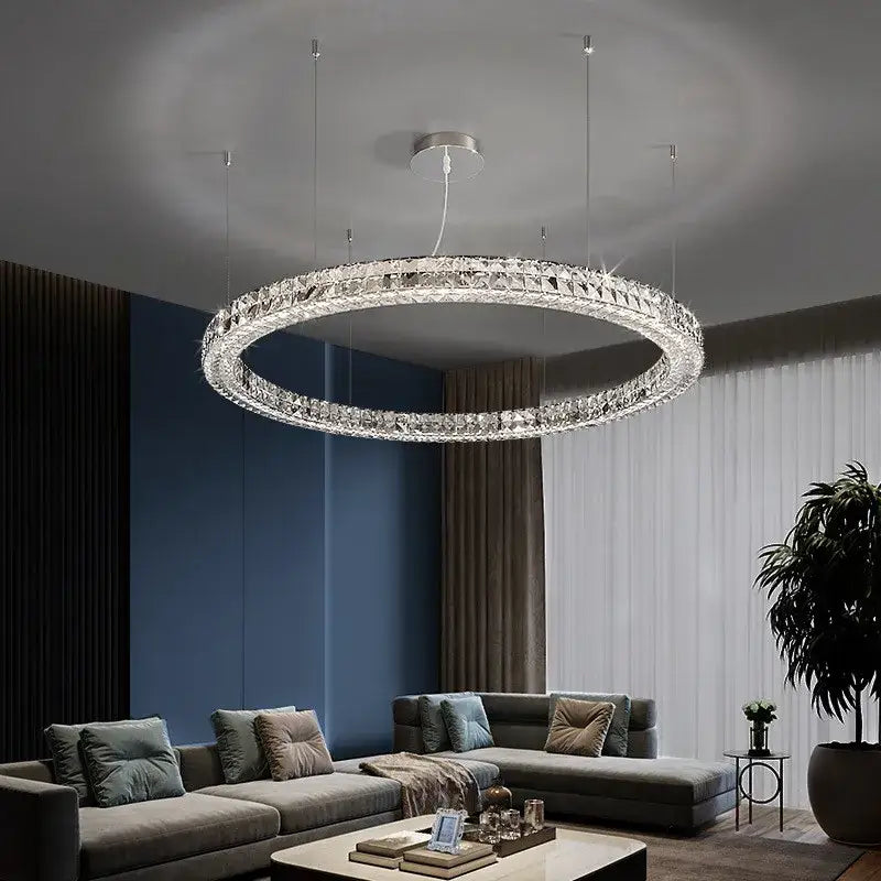 Chrome Crystal LED Chandelier Up To 6 Rings