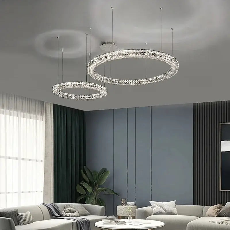 Chrome Crystal LED Chandelier Up To 6 Rings