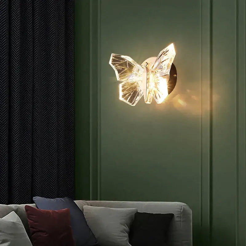 Crystal Butterfly Wall Lamp
