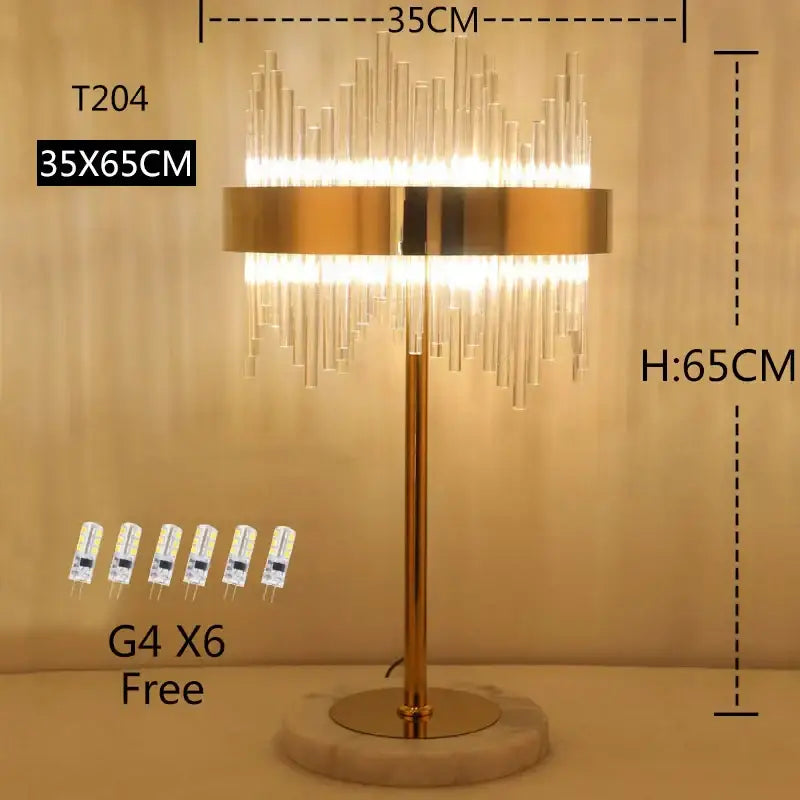 Crystal Gold Floor Lamp