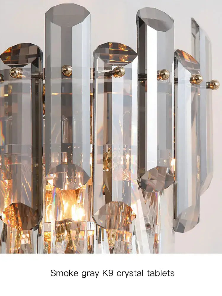 Crystal Gold Bedroom Wall Sconce