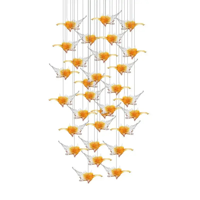 Glass High Ceiling Chandelier