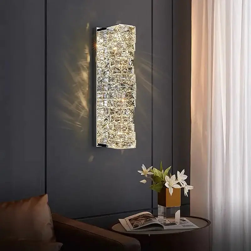 Gold Crystal LED 46cm Wall Light