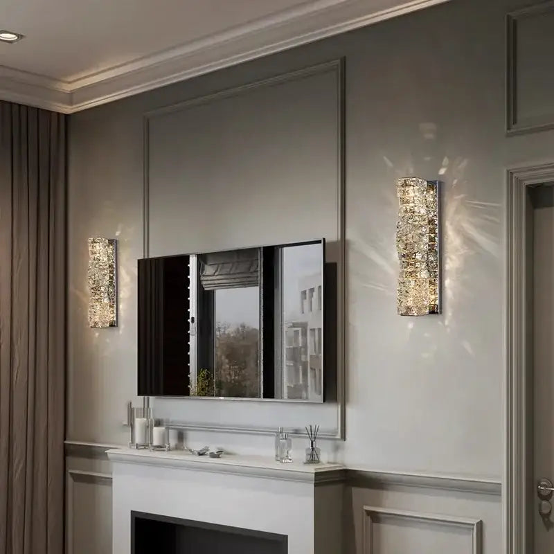 Gold Crystal LED 46cm Wall Light