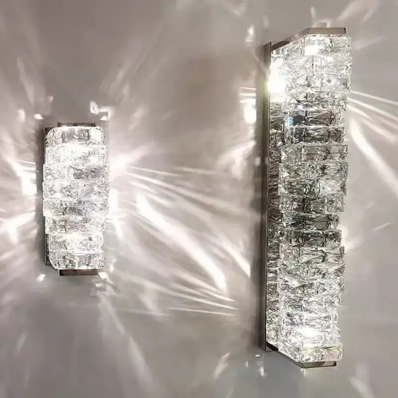 Gold Crystal LED 46cm Wall Light