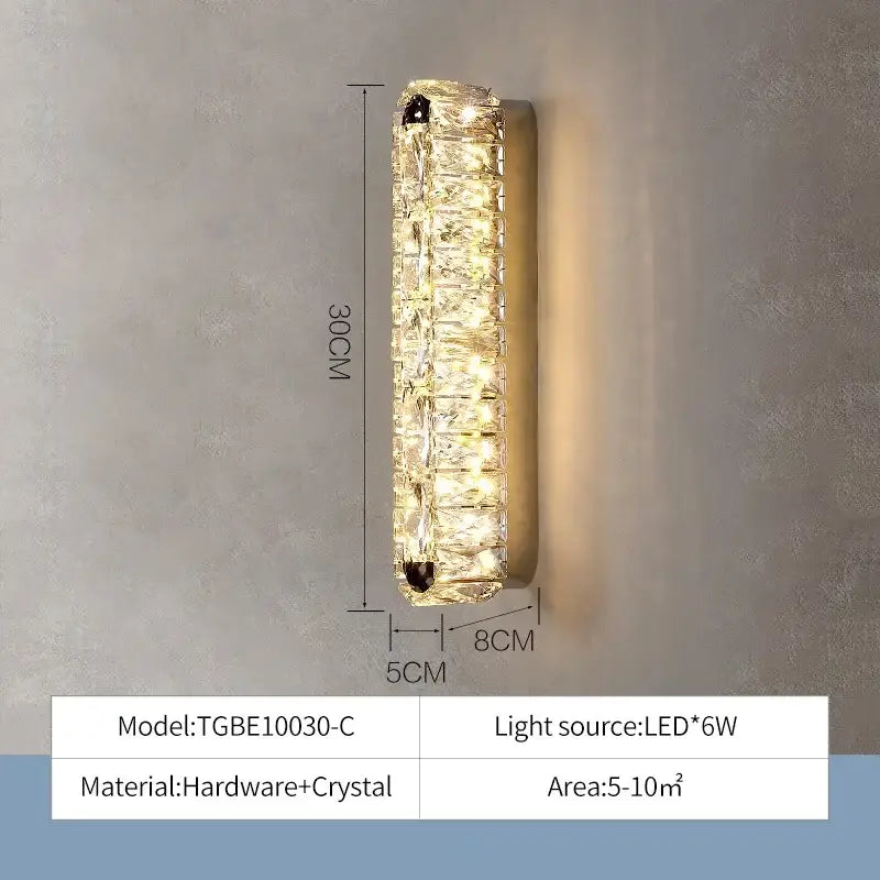Crystal Rectangular Ceiling Light
