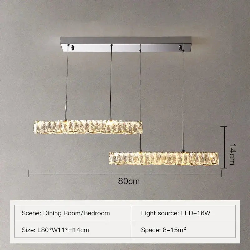 Crystal Rectangular Ceiling Light