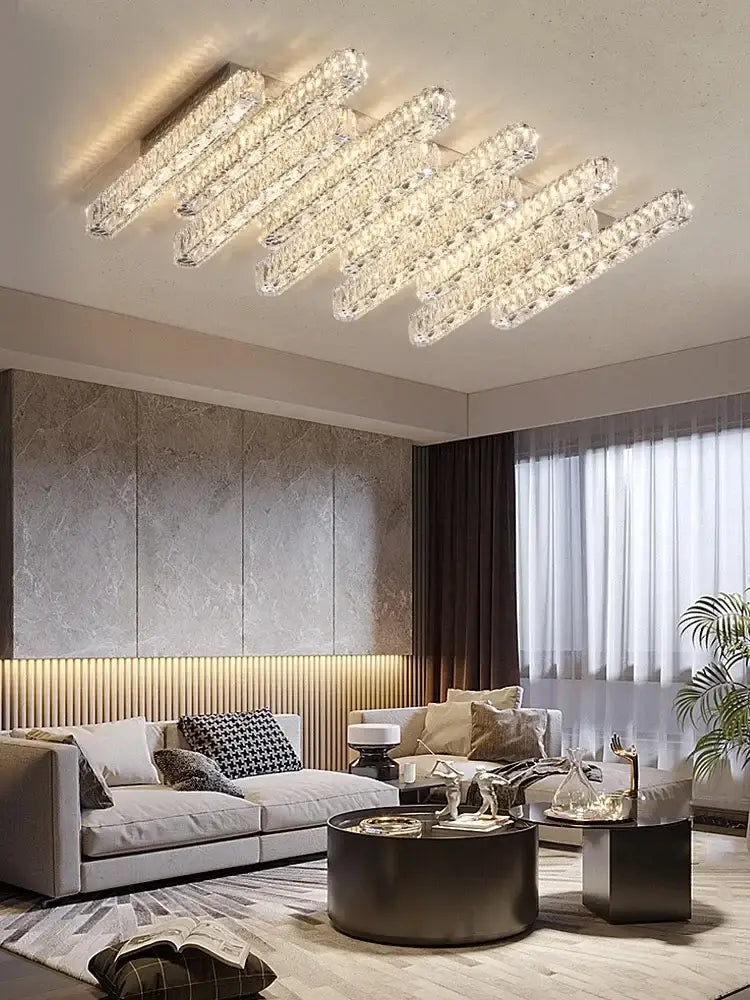 Crystal Rectangular Ceiling Light