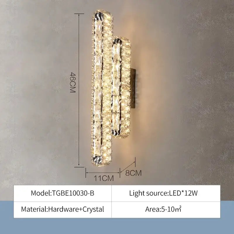 Crystal Rectangular Ceiling Light